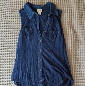 Denim style tank top